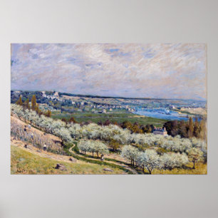 Poster Alfred Sisley - Terraço em Saint-Germain, Primaver