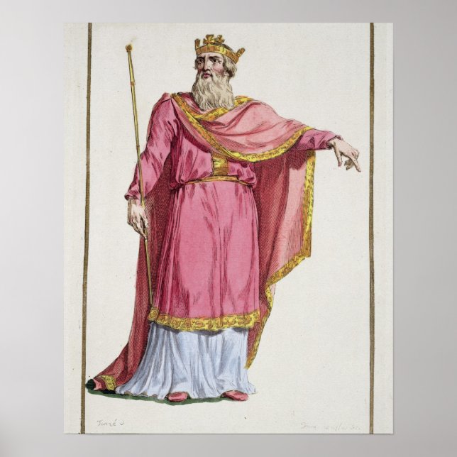 Poster Alfred the Excelente (849-99) de "Receuil des Esta (Frente)