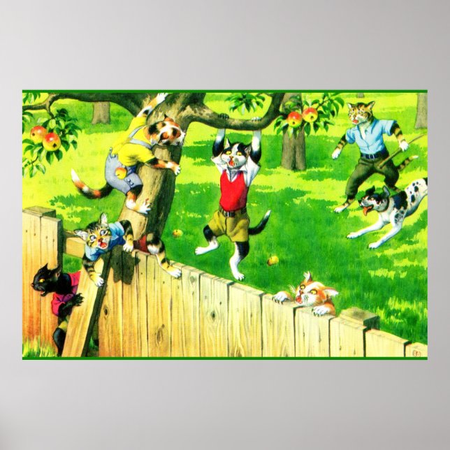 Poster Alfredo Mainzer trepando uma macieira (Frente)