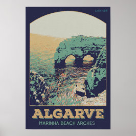 Poster Algarve Marinha viagens vintage Portugal