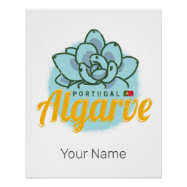Póster Algarve Portugal Flor Suculta Souvenir