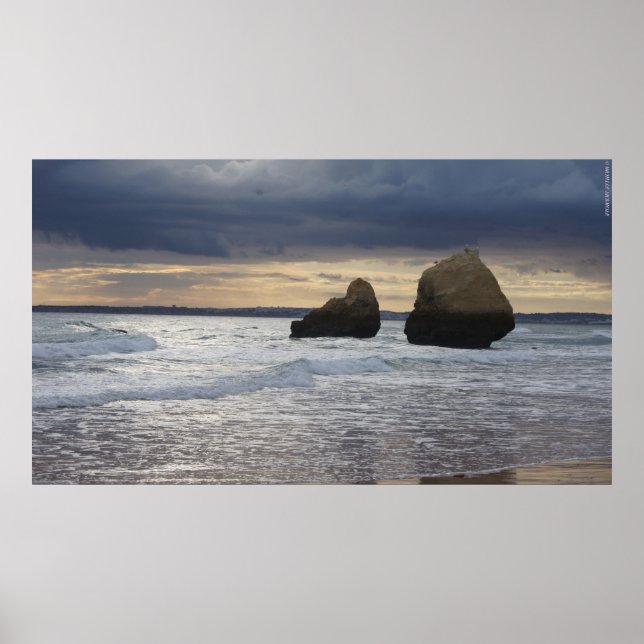 Poster Algarve - Portugal - Praia - Estrada - Mar - Meia (Frente)