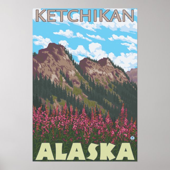 Poster Algas-Fogo - Ketchikan, Alaska (Frente)