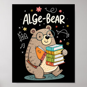 Poster Alge-Bear Urso da Álgebra Divertido