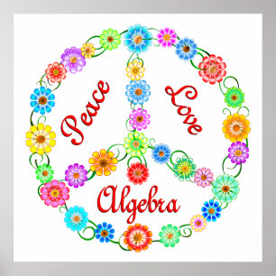 Póster Álgebra do amor da paz