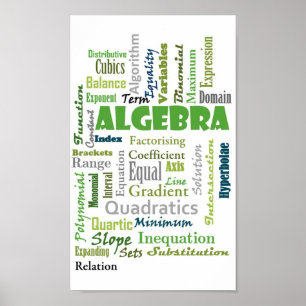 Póster Algebra (green)