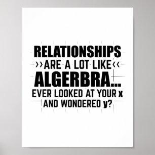 Poster Álgebra Matemática Presentes matemáticos