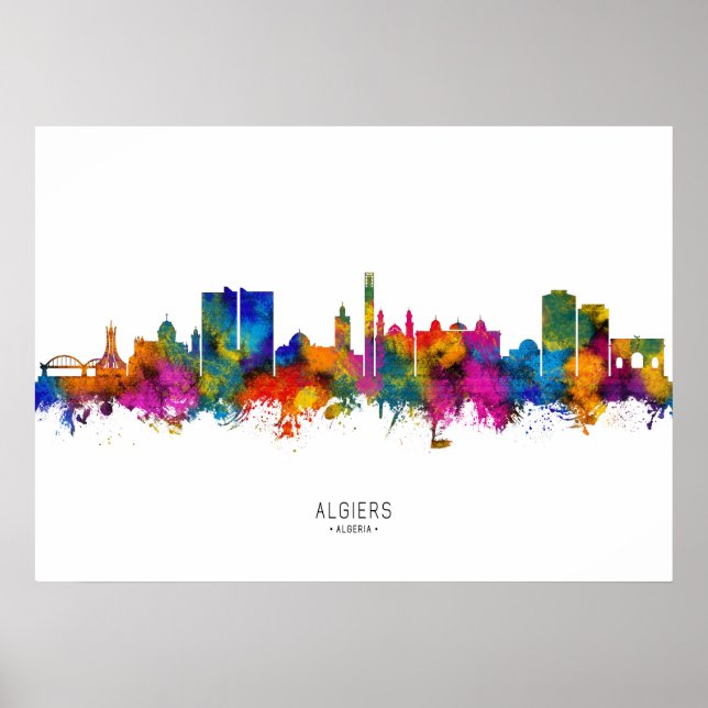 Poster Algiers Argélia Skyline (Frente)
