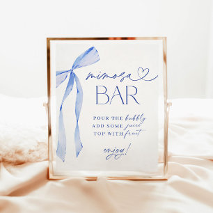 Poster Algo Azul Antes De Eu Fazer Sinal De Bar Bridal Mi