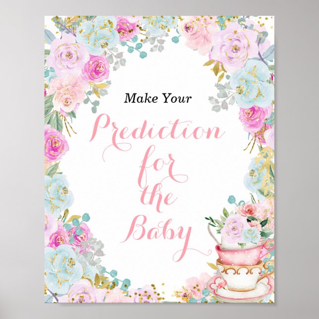 Poster Algo doce está criando previsões para o bebê (Frente)