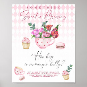 Poster Algo doce está fervendo Quão grande é a barriga da
