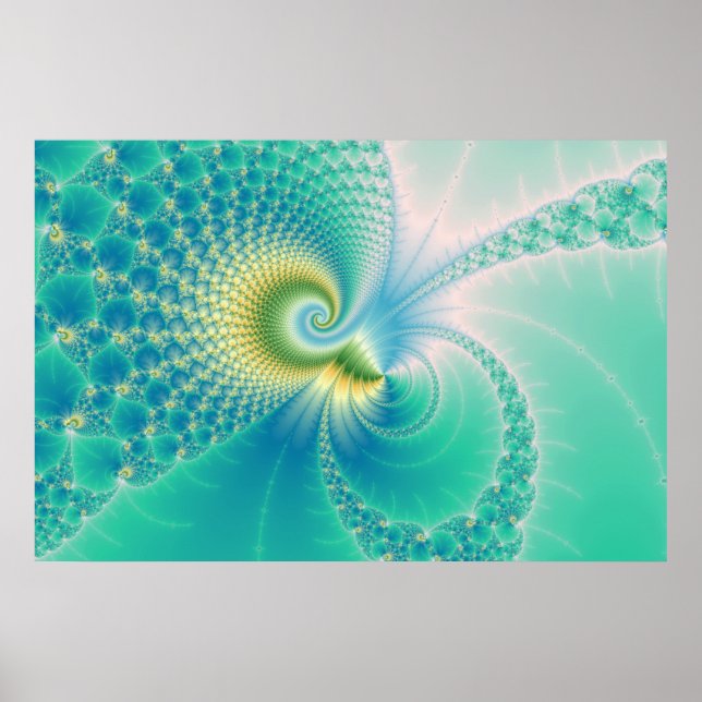 Poster Algo Fishy - Arte Fractal (Frente)