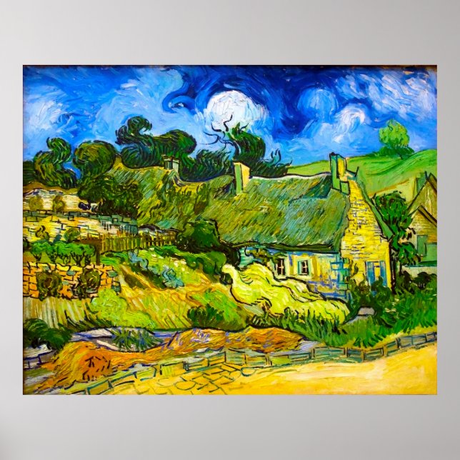 Poster Algodão achatado em Cordeville (van Gogh) (Frente)