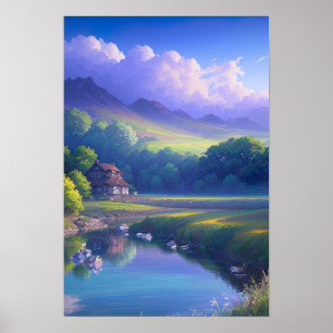 Poster Algodão Cozy Countryside