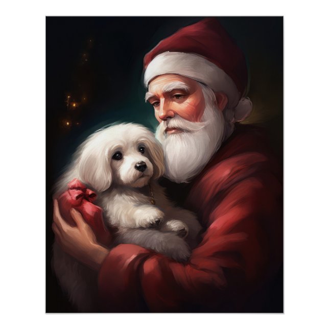 Póster Algodão De Tulear Com Natal (Frente)