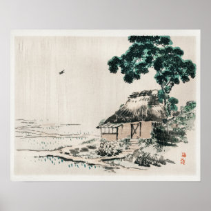 Poster Algodão debaixo da árvore por Kōno Bairei (1844-18