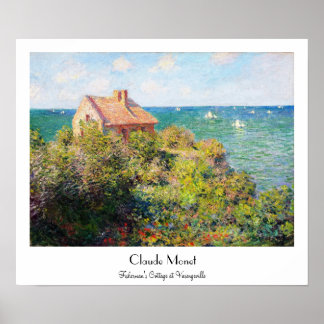 Póster Algodão do pescador em Varengeville Claude Monet