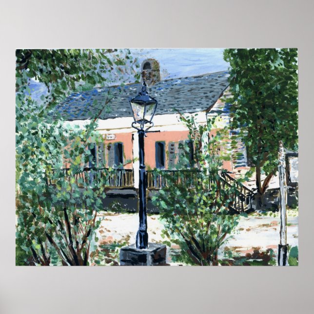 Póster Algodão Rosa em Plantação (Frente)