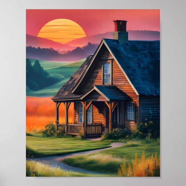 Poster Algodão Sunset (Frente)