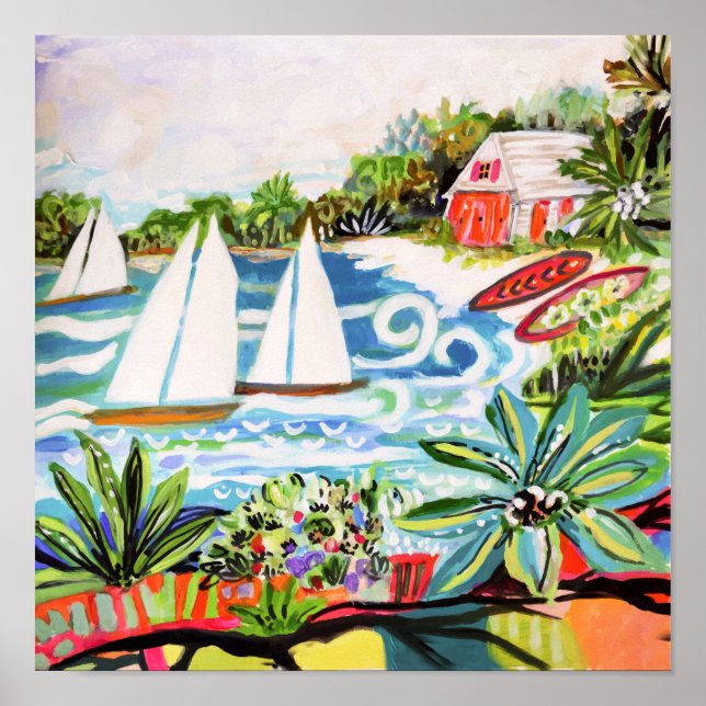 Poster Algodão Vermelho no Golfo II (Frente)