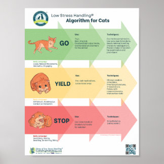 Poster Algoritmo de baixo estresse para manuseio® de gato