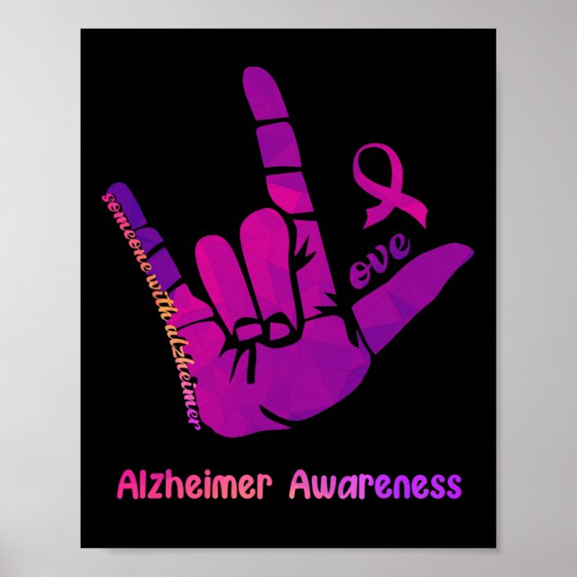 Poster Alguém com Alzheimer Amor Alzheimer Sensibilização (Frente)