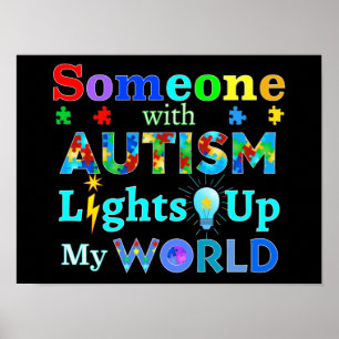 Poster Alguém com AUTISM acende meu mundo