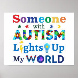 Poster Alguém com AUTISM acende meu mundo