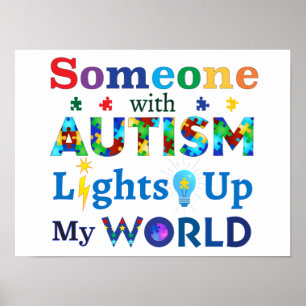 Poster Alguém com AUTISM acende meu mundo