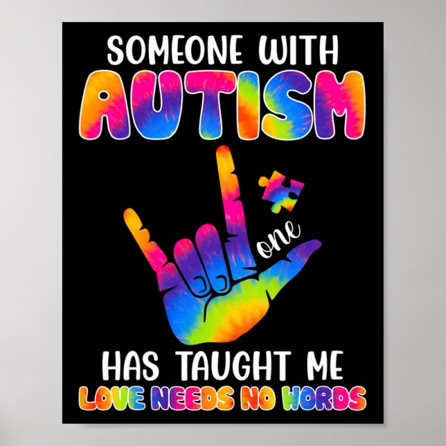 Poster Alguém Com Autismo Me Ensinou Conscientização Sobr (Frente)