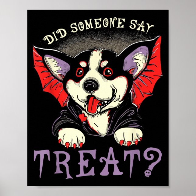 Poster Alguém Disse Guloseima - Cachorro Vampiro Morcego  (Frente)