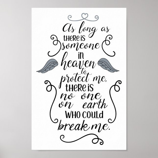 Poster Alguém no Céu para me proteger a inspiração (Frente)