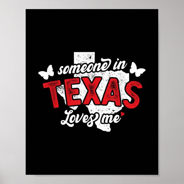 Poster Alguém No Texas Me Ama Por Longa Distância Relati (Frente)