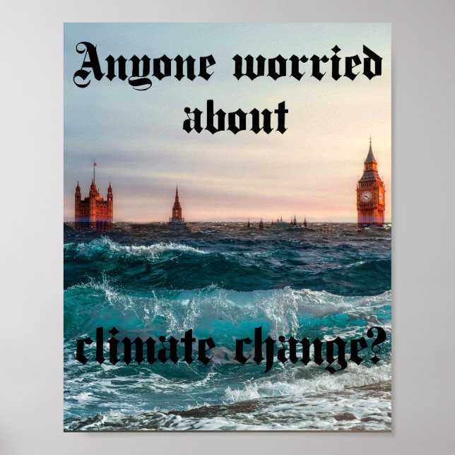 Poster Alguém preocupado com as alterações climáticas (Frente)