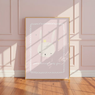 Poster Algum Coelhinho Ama Você Arte Para Quarto de Menin