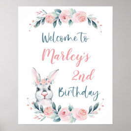 Poster Algum Coelho de Aniversário, Sinal de Boas-Vindas