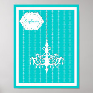 Poster Algum fundo da cor - barroco moderno personalizado