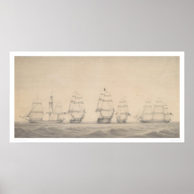 Póster Algumas naves do Esquadrão do Pacífico (1346) (Frente)