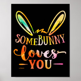 Poster ALGUNS BUNNY ADORAM VOCÊ presente de páscoa engraç