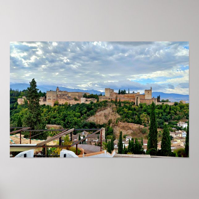 Poster Alhambra da Espanha de Granada (Frente)