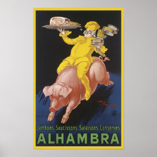 Poster Alhambra Ham Flying Pig Ad