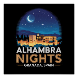 Póster Alhambra Nights - Granada Espanha