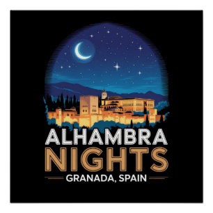 Póster Alhambra Nights - Granada Espanha