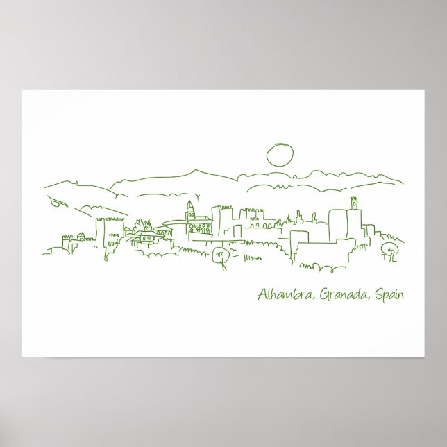 Poster Alhambra Sunset (Frente)