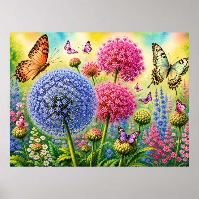 Poster Alho e Borboletas (Frente)