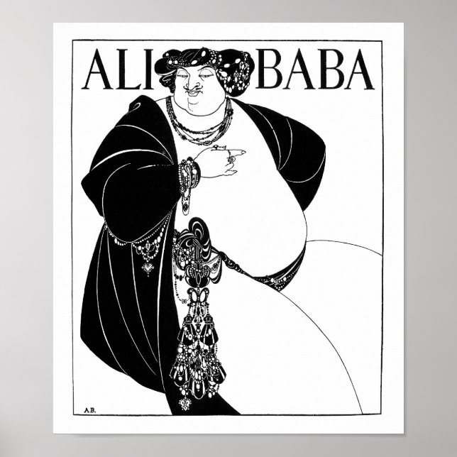 Póster Ali Baba, Aubrey Beardsley (Frente)