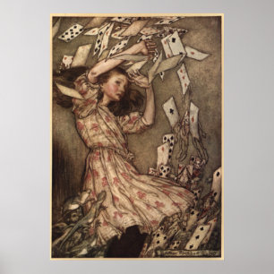 Poster Alice & as Cartas por Arthur Rackham