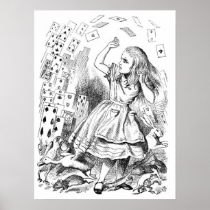 Póster Alice com cartões