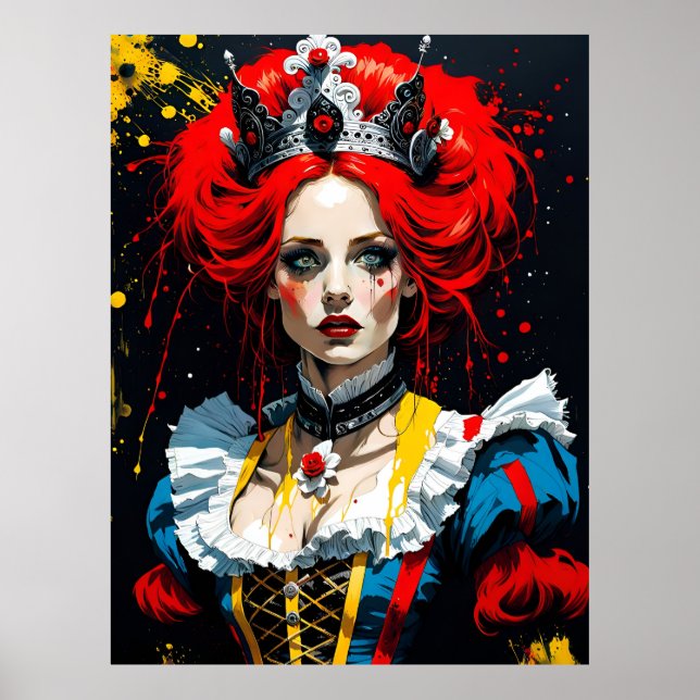 Poster Alice como a Rainha Vermelha (Frente)