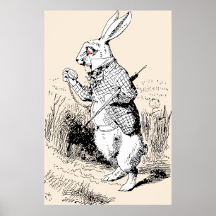 Póster Alice De Coelho Branco Na Terra Das Maravilhas